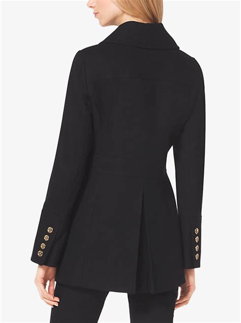 wool melton peacoat michael kors